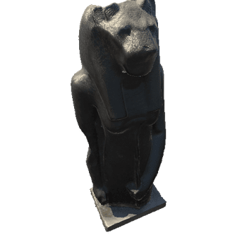 Granodiorite statue of Sekhmet standing (LOD Group)
